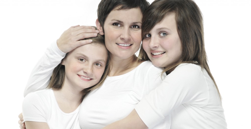mother and daughter family portrait